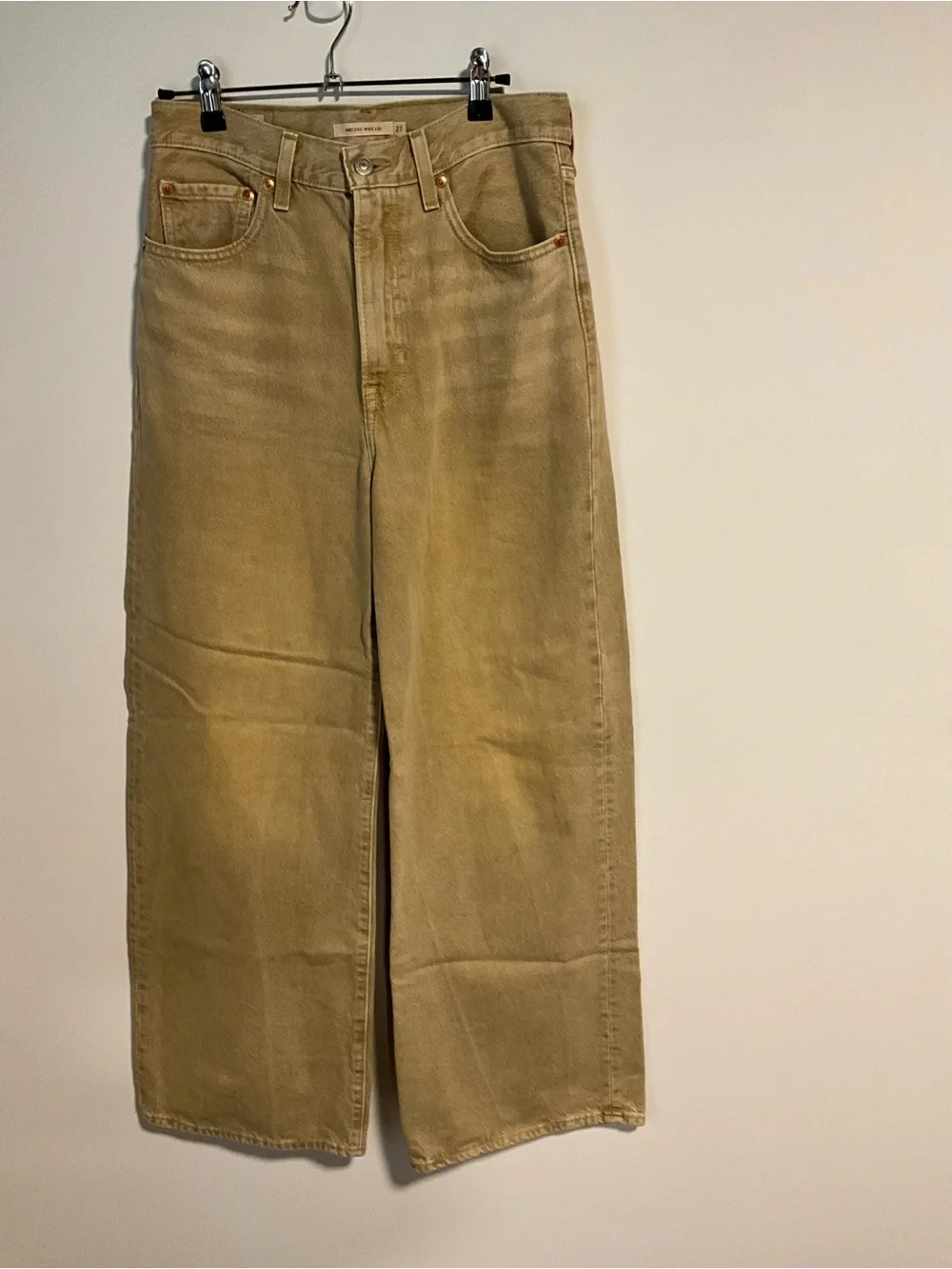 Levi’s Ribcage Wide Leg Jeans Scraped Travertine 27x30